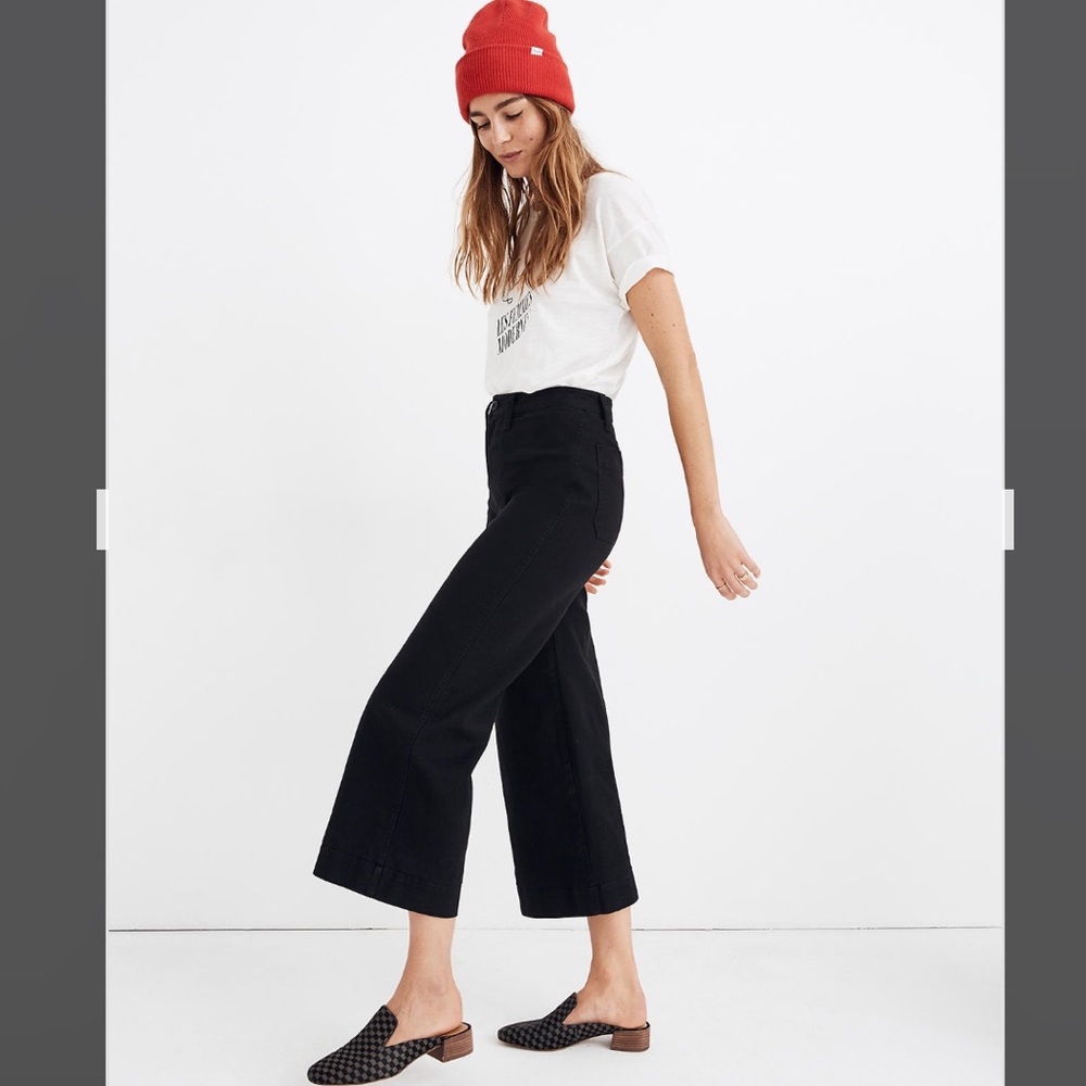 Madewell Petite Emmett Wide-Leg Crop Pants